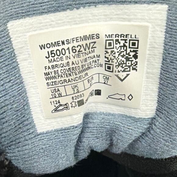 Merrell Moab 3 Mid Boots Womens 10 Wide Vibram Waterproof Hiking Gray Blue - Picture 8 of 11